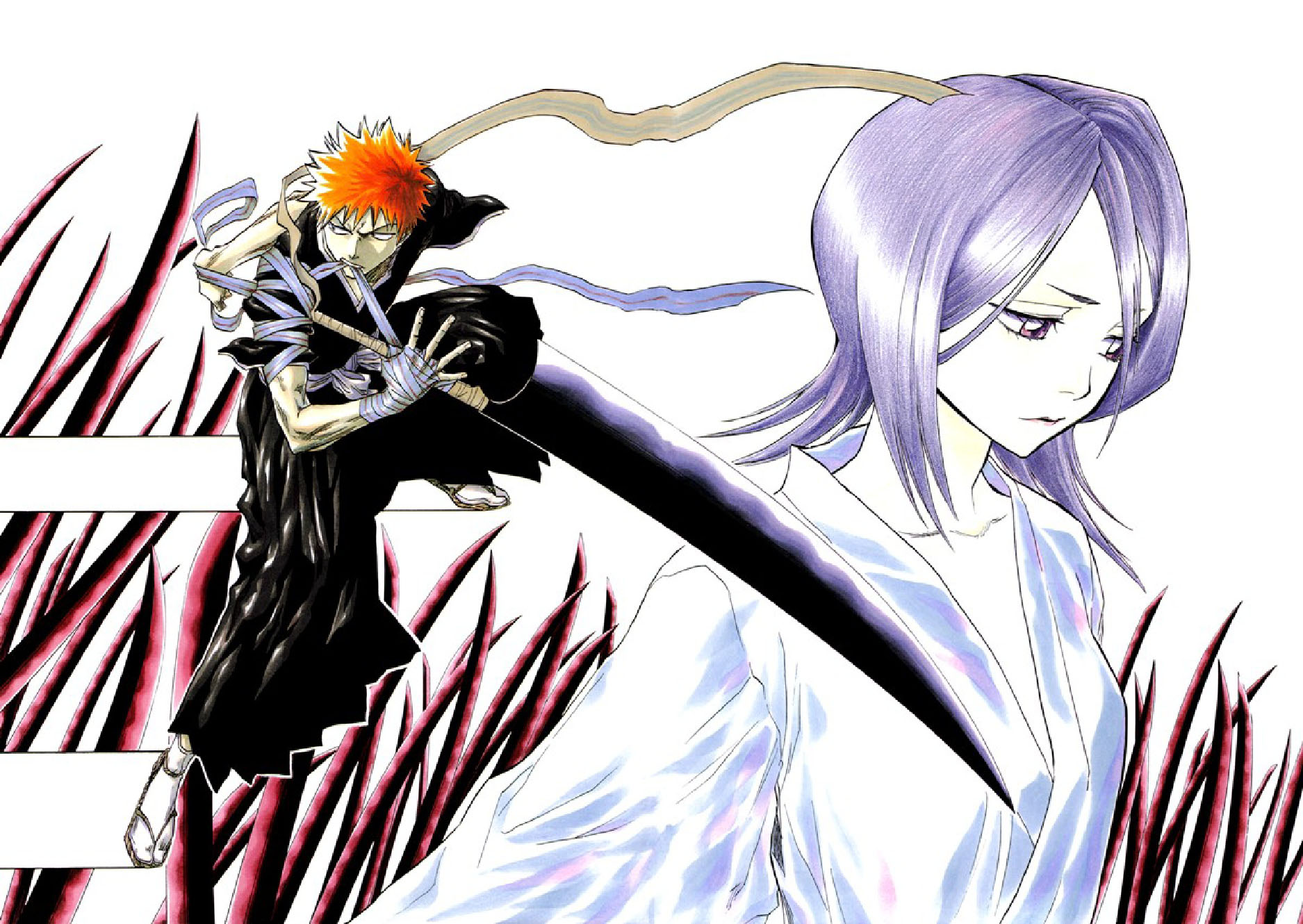 《bleach》 《境·界》死神 日本 漫画原画 #久保带人# 黑崎一护 朽木