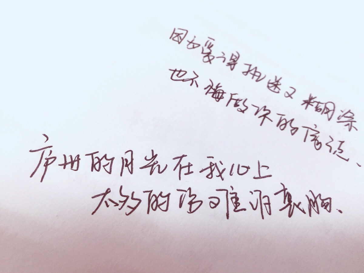 许嵩歌词手写 庐州的月光在我心上太多的伤难诉衷肠