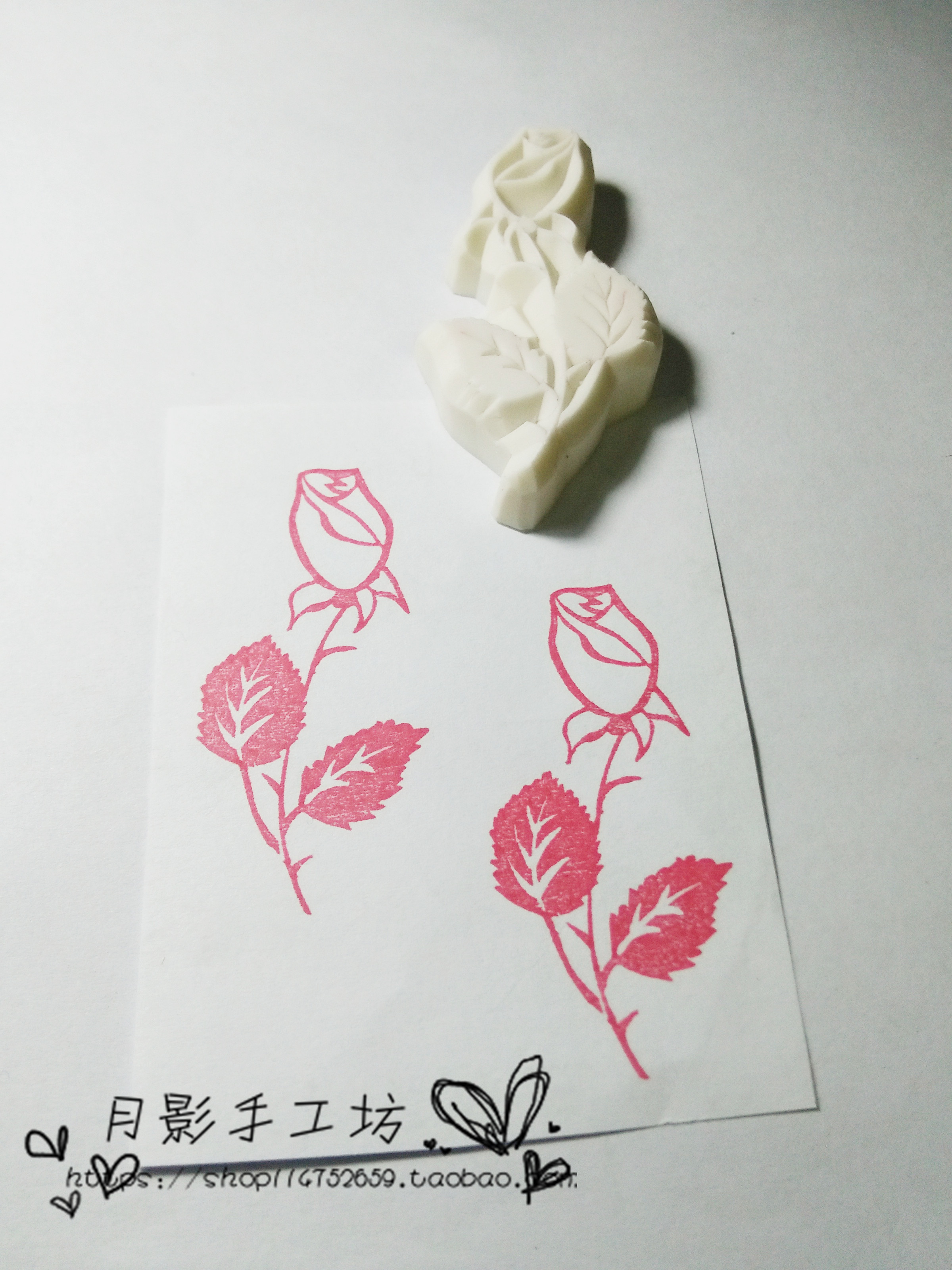 橡皮章玫瑰花留白图片图片