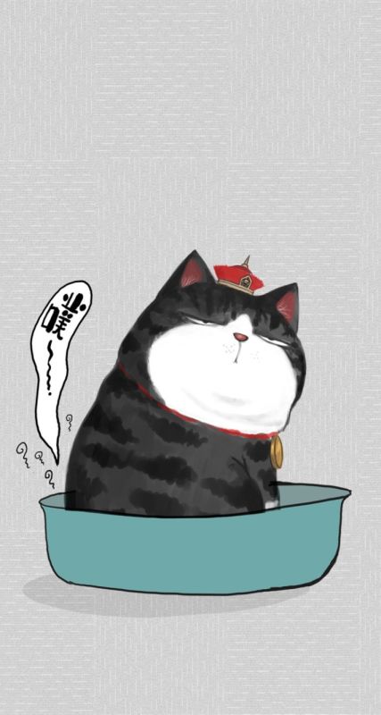 粤影汐自创卡通呆萌动物_猫系列壁纸,吾皇系列