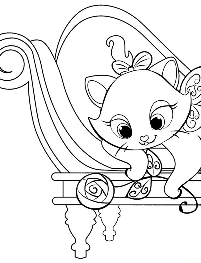 玛丽猫 黑白线稿