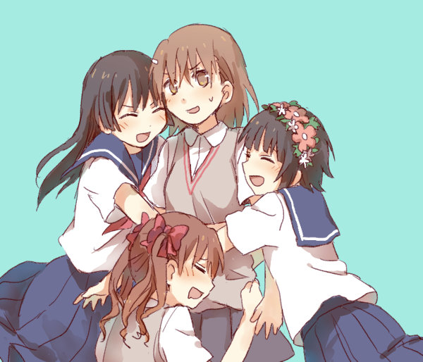少女 动漫 某科学的超电磁炮 御坂美琴 白井黑子 初春饰利 佐天泪子