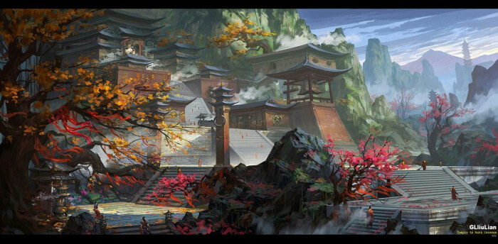 古风~中国风~插画~手绘~美男~妖孽~美女~古风场景~古风成双成对~古风