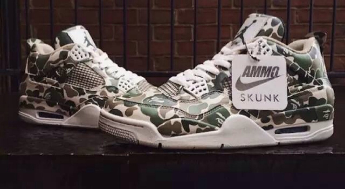 aj 4 mix "bape" ammoskunk