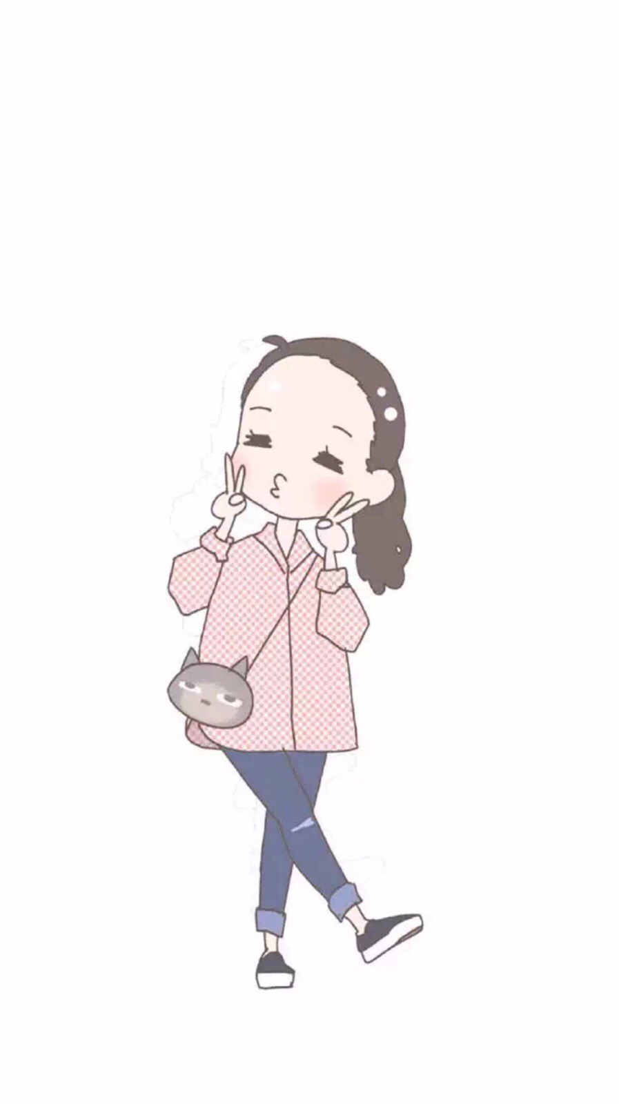 73 可爱女生卡通手绘壁纸