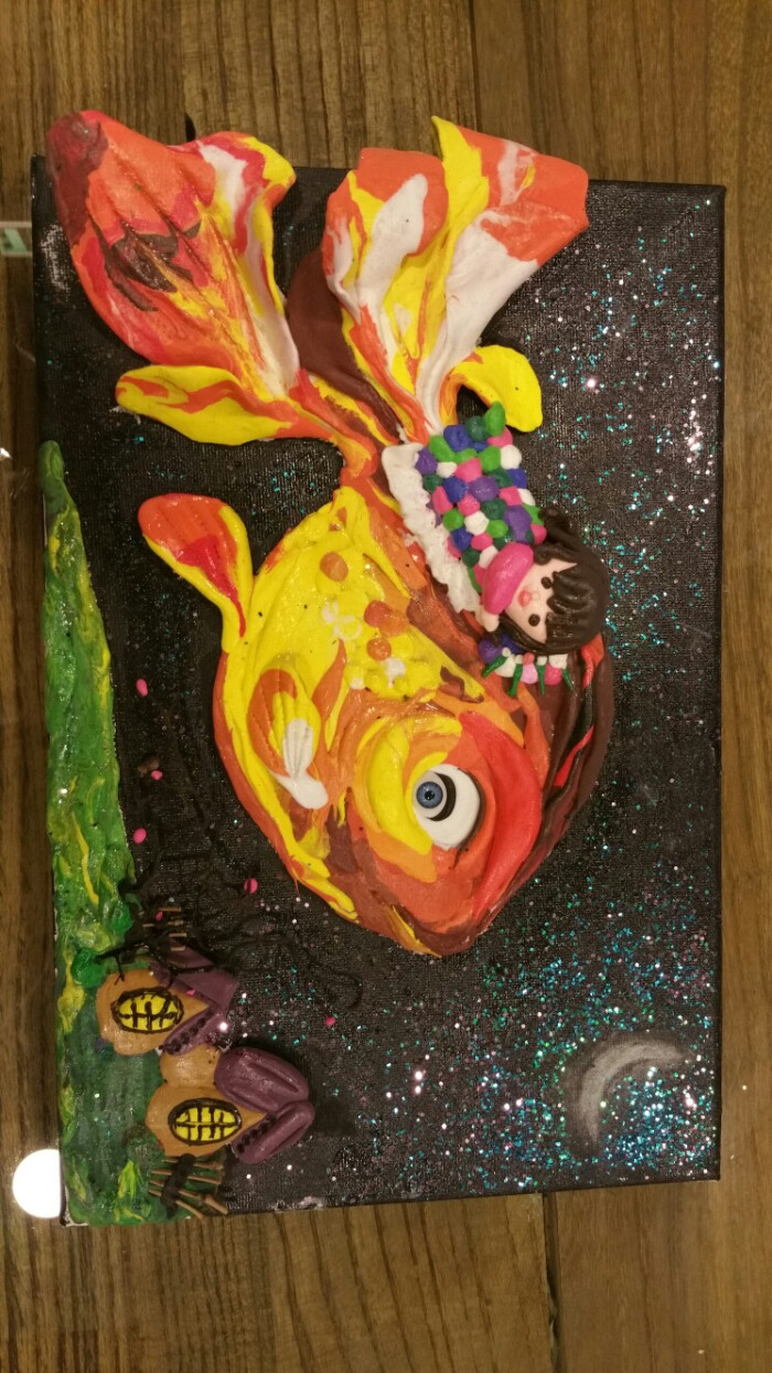 纸粘土立体画框花卉系列