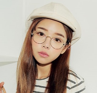韩国夏季 时尚复古圆形韩版女士潮款框架眼镜