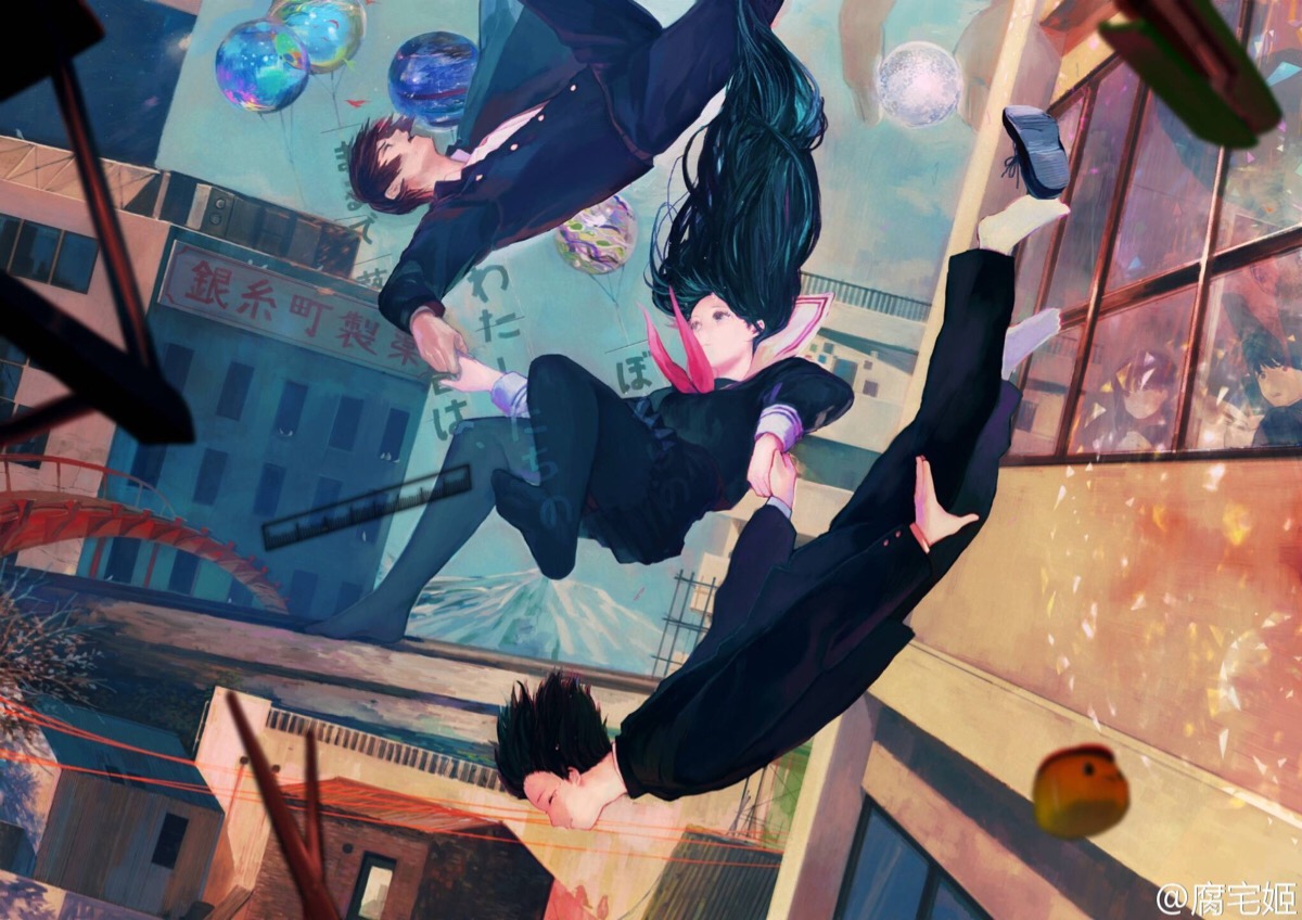 动漫 美图 插画 壁纸 日本画师竹久贤治的作品 #转自微博 未去水印
