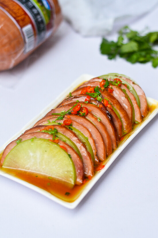 【火腿蒸萝卜】荐 火腿蒸萝卜 蒸一蒸就很美味了 转载 2015-12-02 08