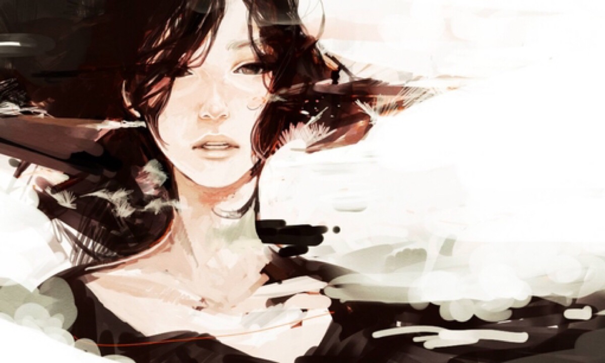 一组溢满悲伤的插画