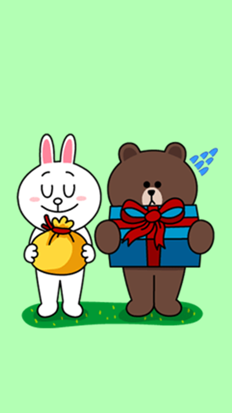 iphone 壁纸 line cony brown 可妮 布朗