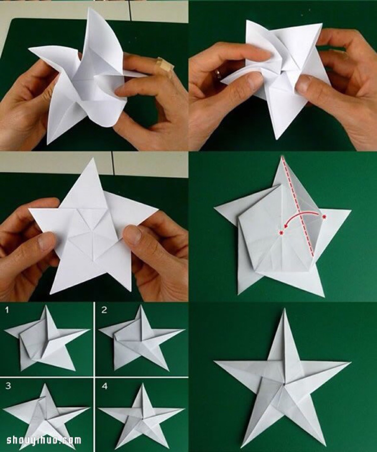 星星纸的3种叠法纸片图片