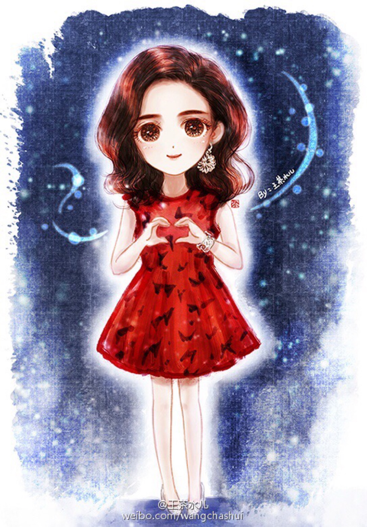 手绘杨幂大幂幂 原创:@王茶水儿