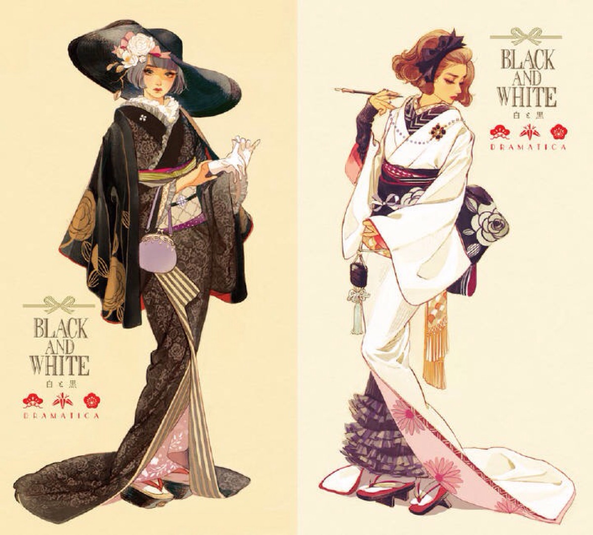 日本插画师 マツオヒロミ 的日式服饰设计风格人物插画作品(作者个站