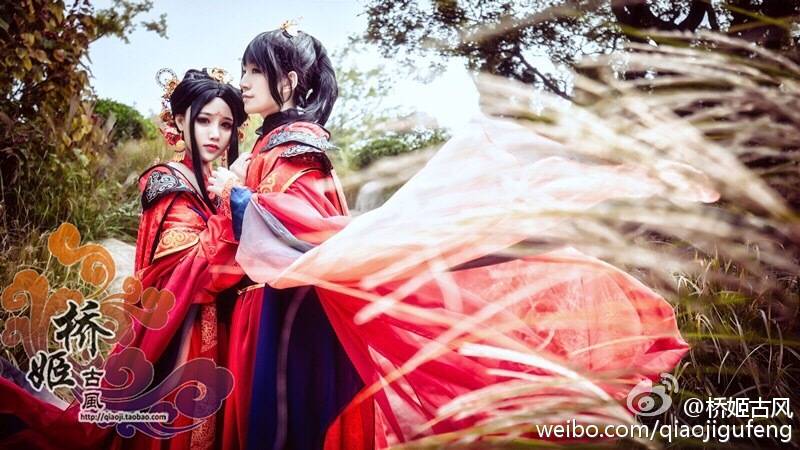 【桥姬古风】风花雪月系列之花嫁牡丹婚服情侣套装,婚服女:原po 婚服