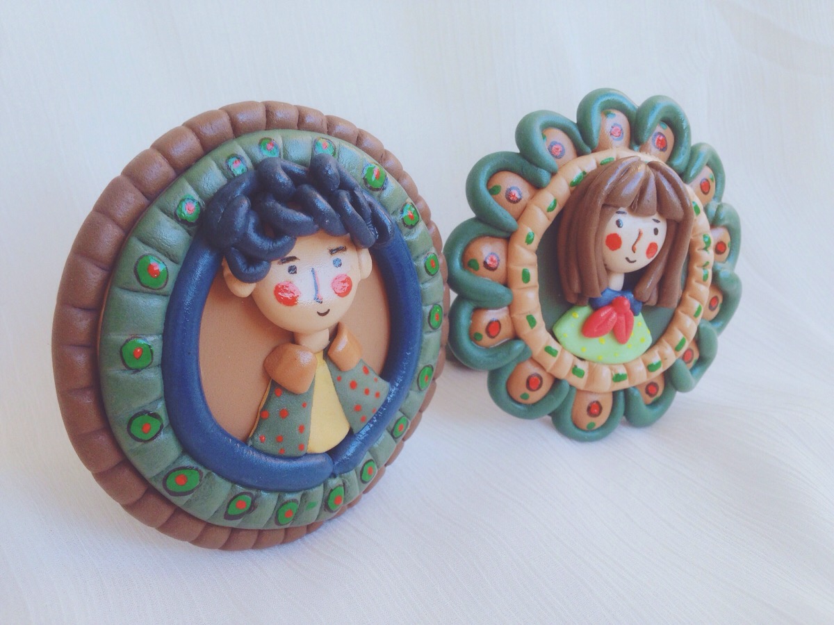 卡通粘土相框,源自@-茧人- 的原创插画.