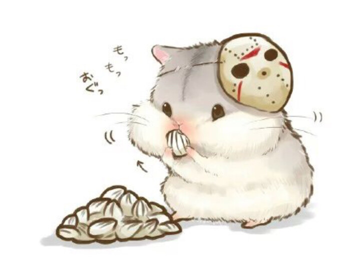 软萌仓鼠 水彩 素材