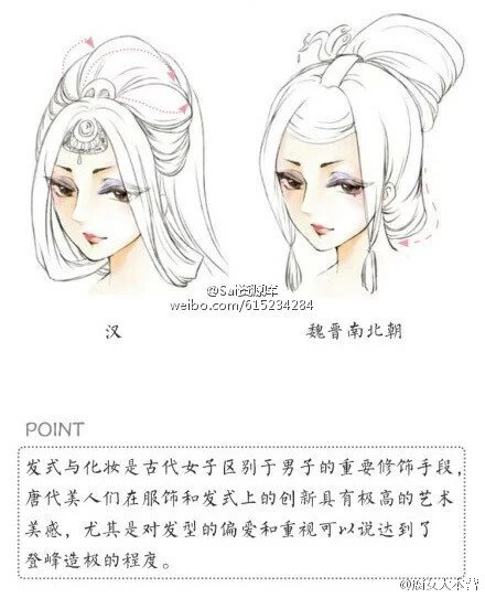 12种眉毛的画法;点绛唇,9款各时代的嘴唇画法以;鬓似云,12款古代头发