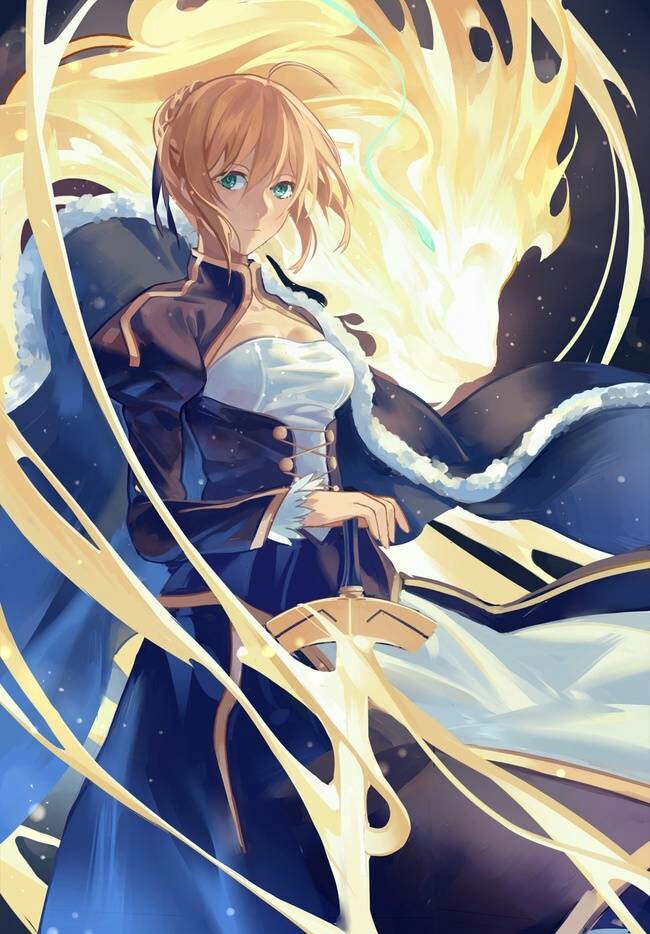 fate saber 二次元 同人 动漫 唯美 插画 cg 少女
