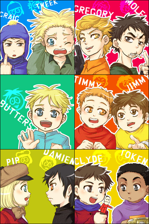 Marsh king,棉花糖marshmello 南方公园 stan marsh kyle broflovski eric theodore cartman kenny