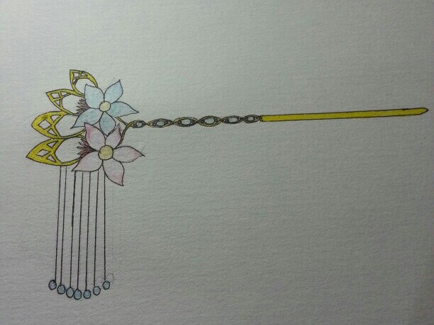 双生花簪