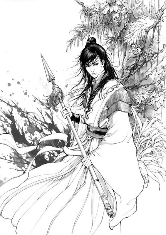 线稿# #古风# 古风男子 线稿大全,漫画上色线稿大全,上色素材,橡皮章