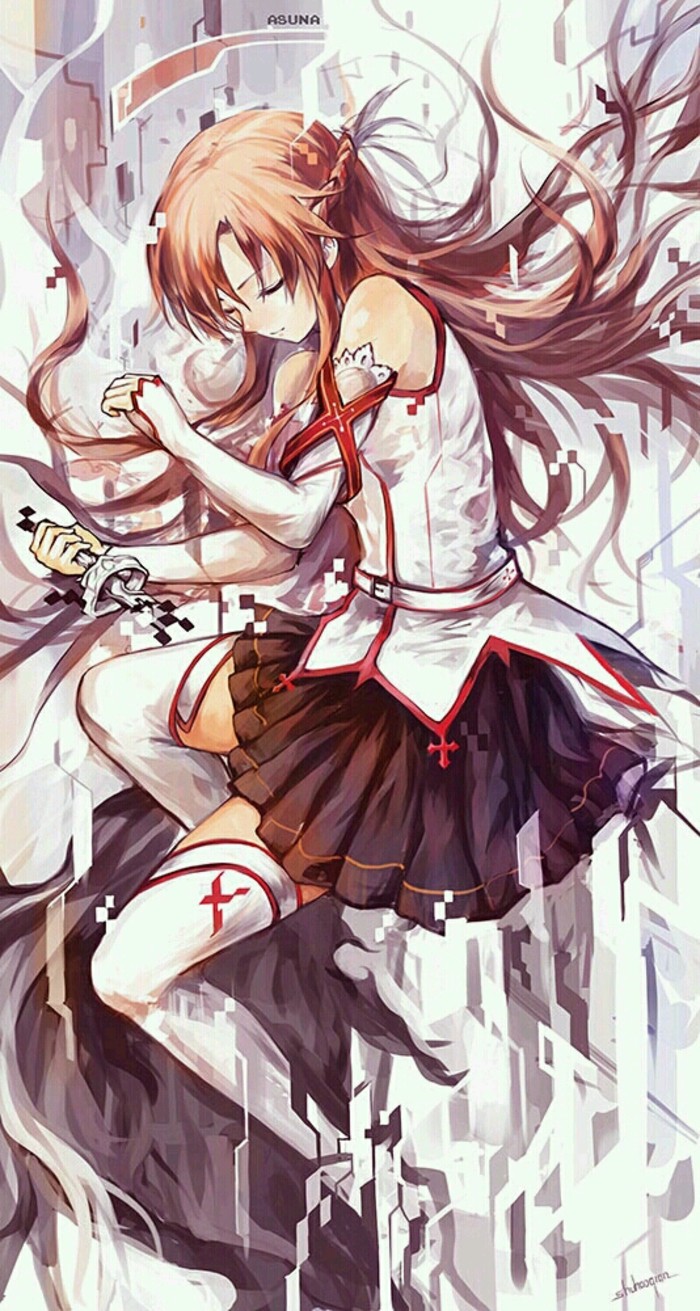 pixiv 刀剑神域 亚丝娜 二次元 插画