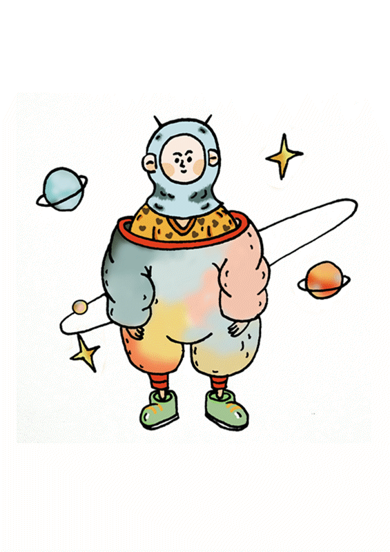 星球 太空 手绘 gif