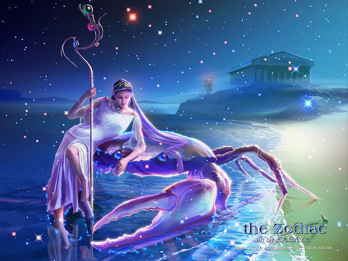 『唯美星座图片』巨蟹座 最深的爱,是在有你的星空下画地为牢ˇˇby