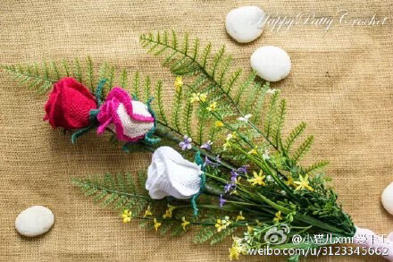 漂亮的玫瑰花钩法图解-编织乐论坛