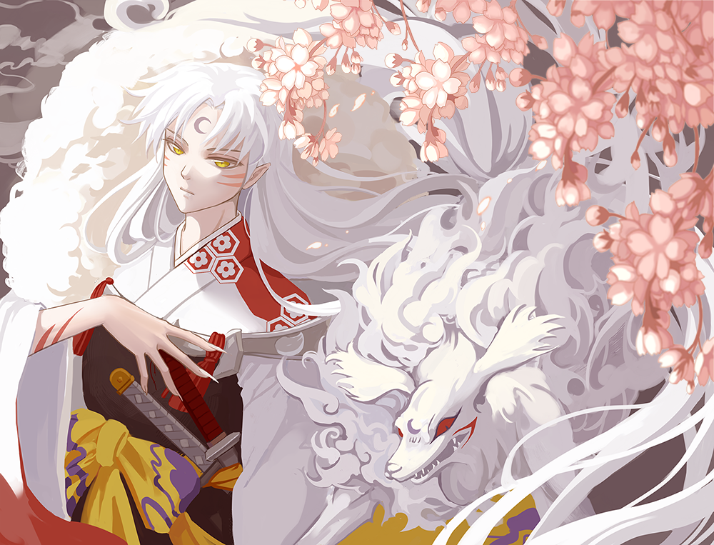 二次元 动漫 犬夜叉 杀生丸 同人 美骚年 少年 骚年 人物 动画 原创