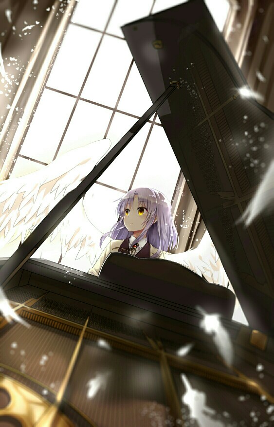 【此间二次元】二次元 美少女 angel beats 立华奏 暖色调 制服控