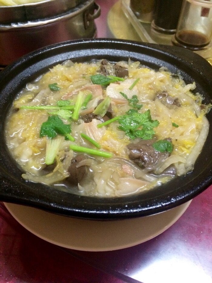 砂锅杀猪菜,这个味道挺好,20160201.