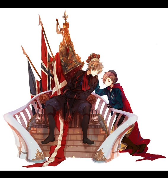 【画师id:id=41875 おか pid:4798091】家暴组 丁马克 诺威 pixiv aph