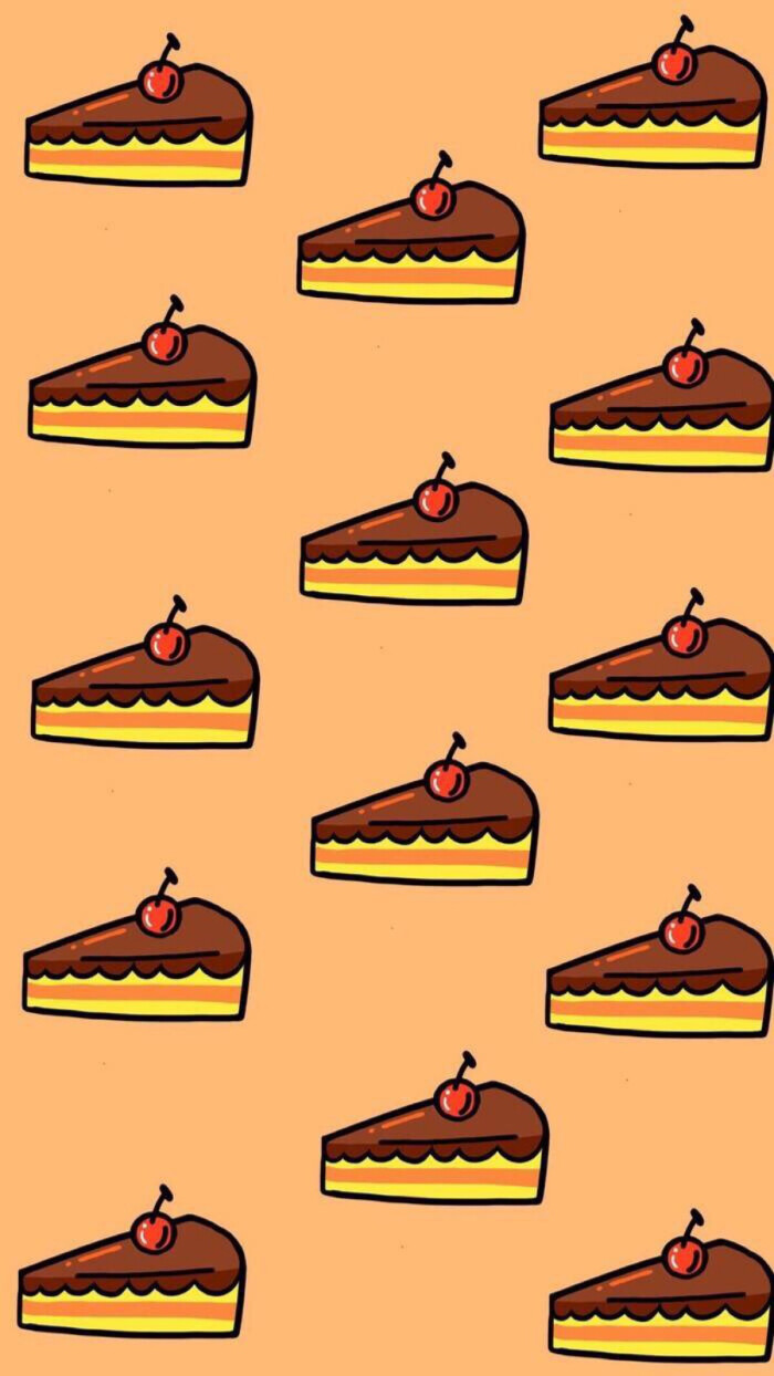 可爱美食平铺壁纸聊天背景锁屏