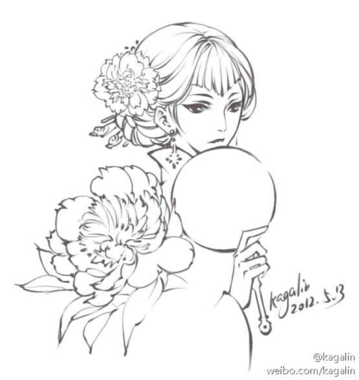 画手见签名,二月红夫人,禁随意配文