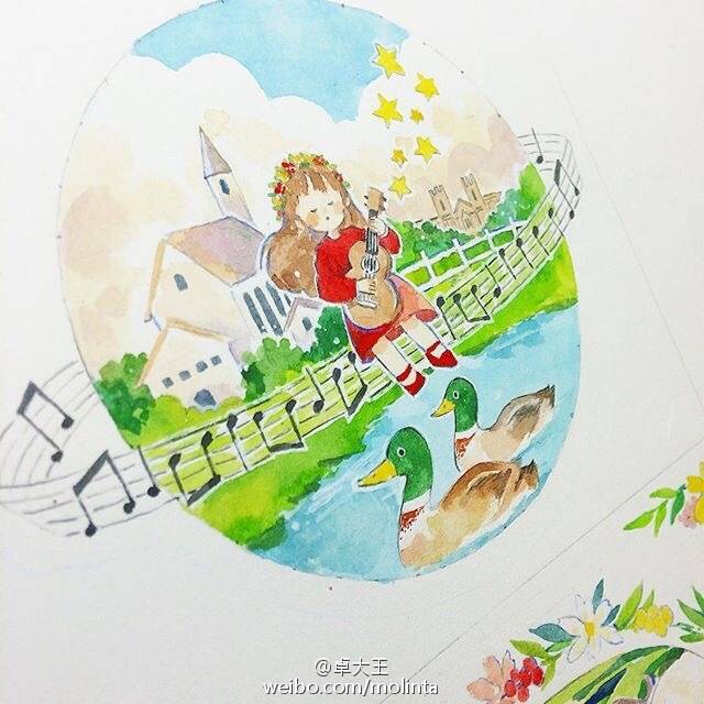 卓大王的萌萌小手绘_(:з」∠)