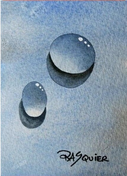 油画水滴的画法图片
