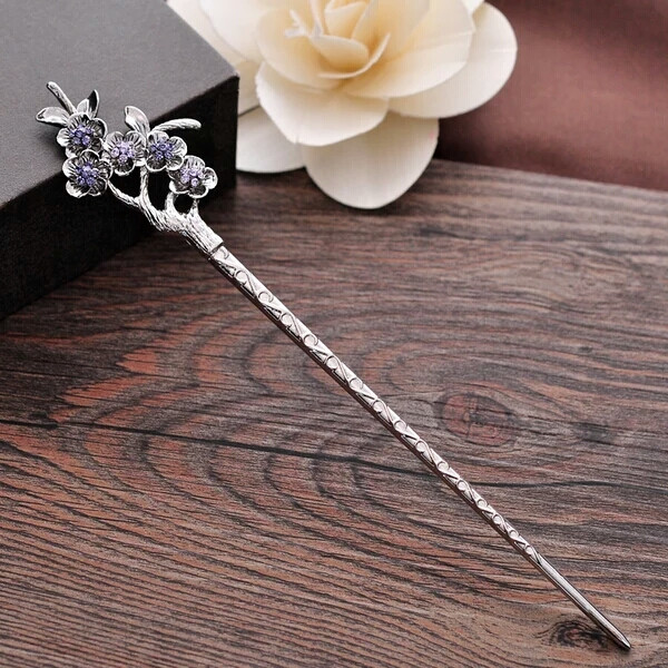 发簪#银得利饰品梅花古典古风古装古代盘发韩国女发簪簪子发钗褪挝