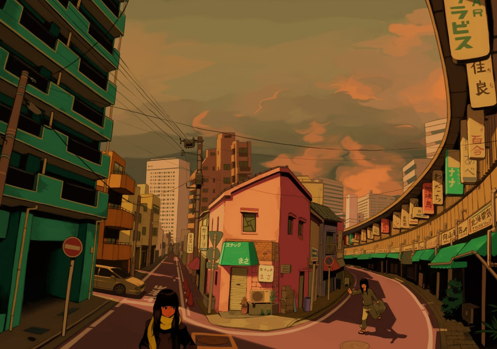 「美图」—#水彩# #插画 # #手绘# #唯美# #清新# #动漫场景# #壁纸
