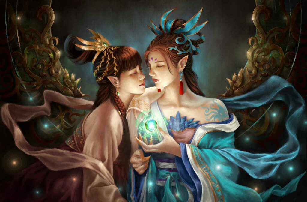 陶恒,恒娘,古力娜扎,古风美女,古典美人,狐狸,人物,动物,游戏,cg,水彩