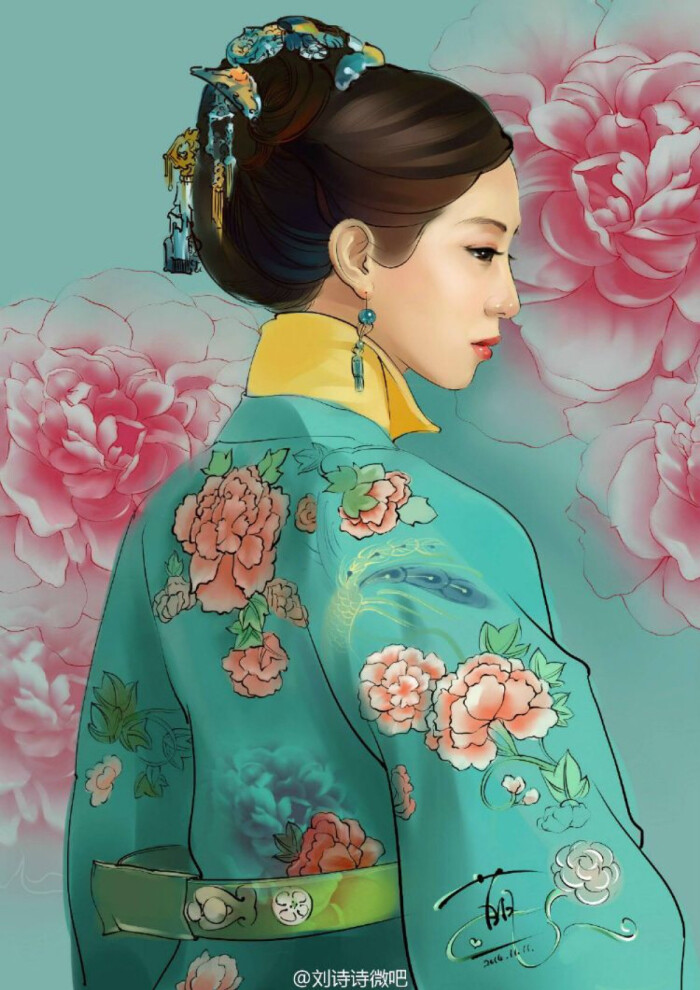 刘诗诗 2016.02《女医明妃传》谈允贤 手绘