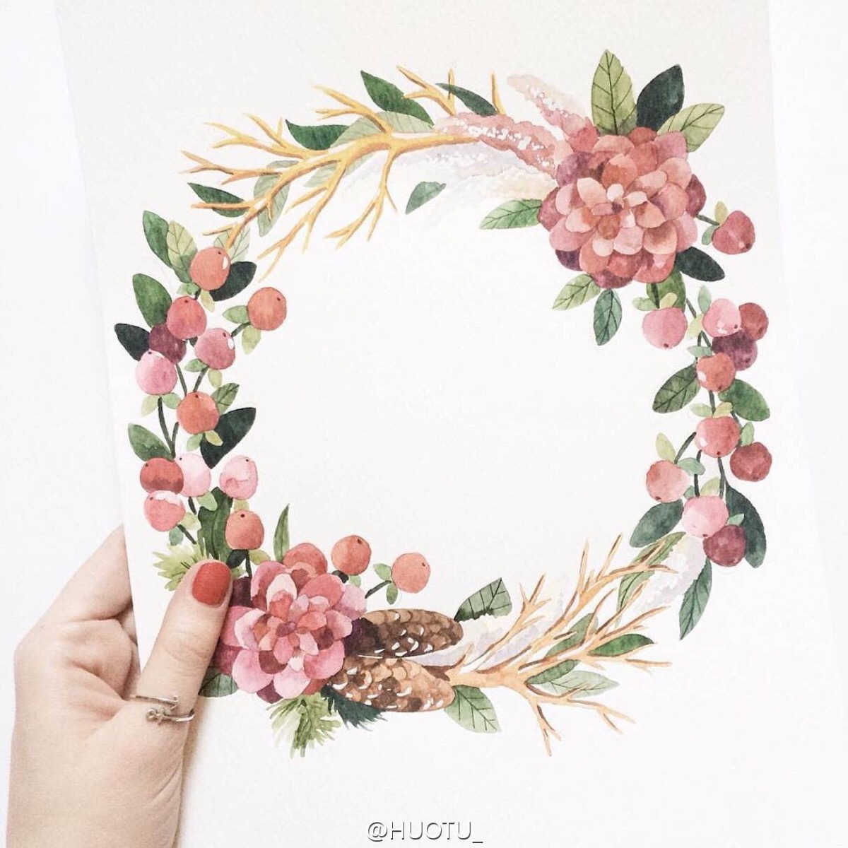 花环 手绘-堆糖,美好生活研究所