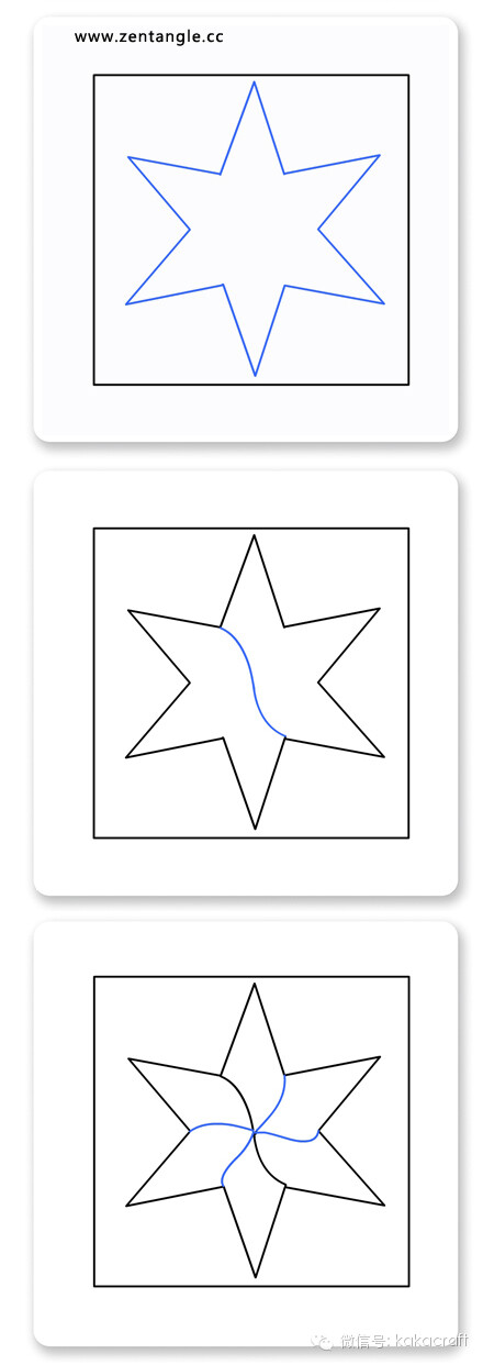 画六角星的简易画法图片