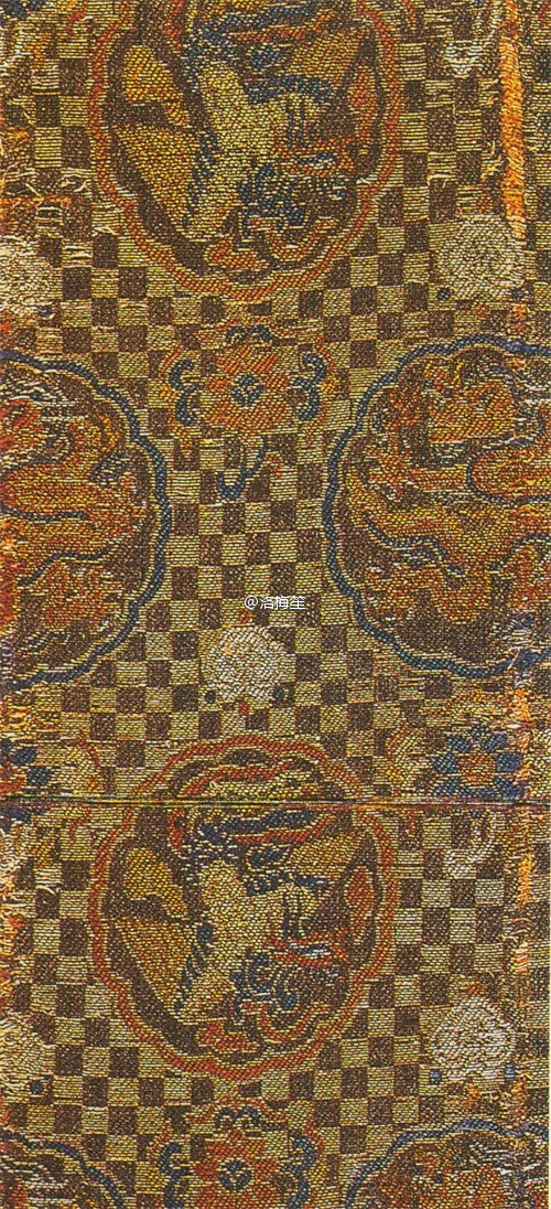 开光底部的格子纹),方胜(四菱2,3),球路(大小圆,来自拜占庭的联珠纹)