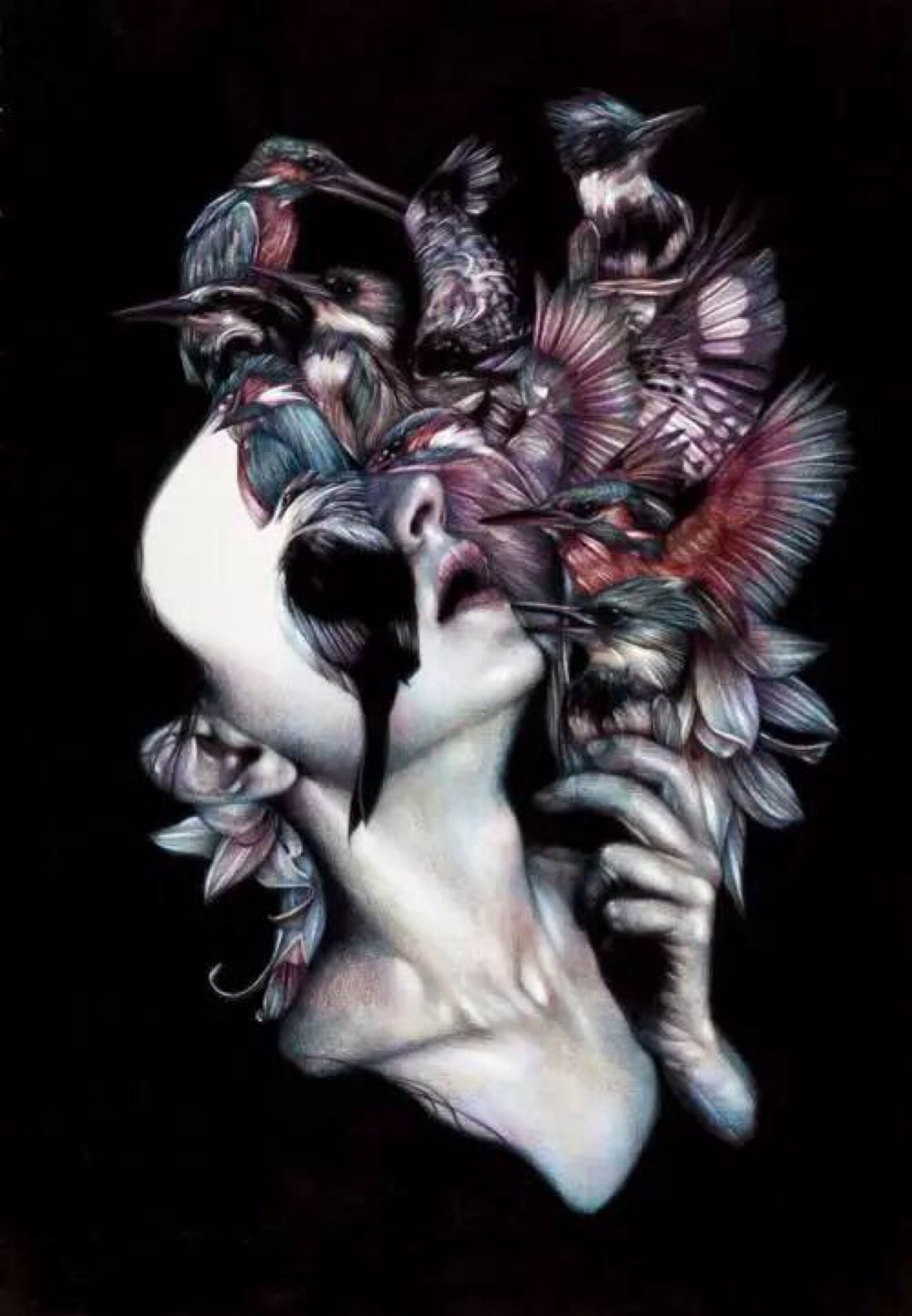 来自意大利当代画家marco mazzoni的一组彩色铅笔手绘插画.