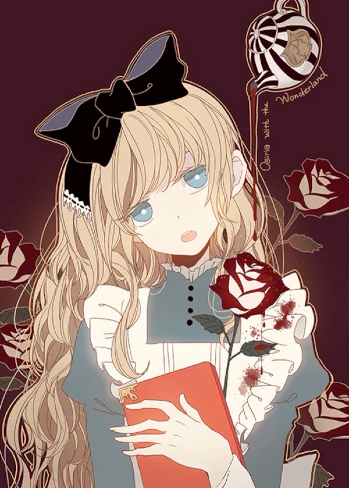 【新堂彩】动漫 女头 爱丽丝 意境 插画 唯美 诡异 病态 正太 壁纸