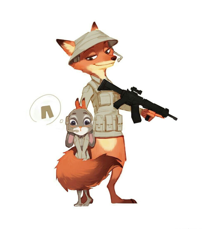 zootopiaa狐狸狐狸城~狐兔cp狐尼克&兔朱迪青蛙兔子小动物吹图片