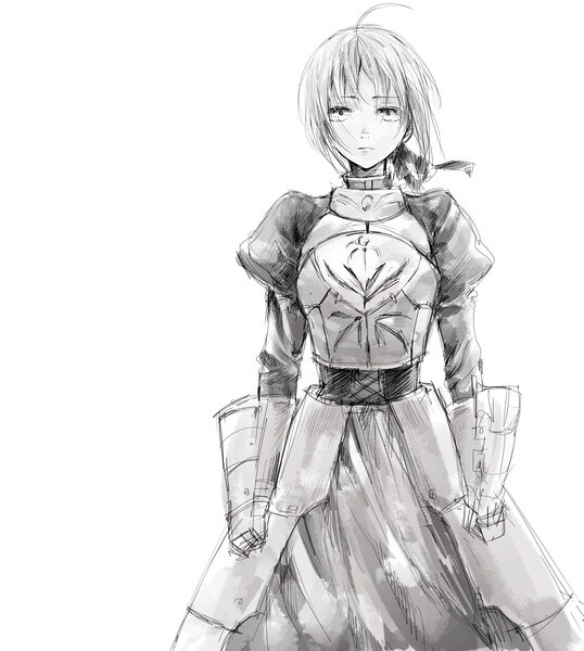 fate zero saber黑白 骑士