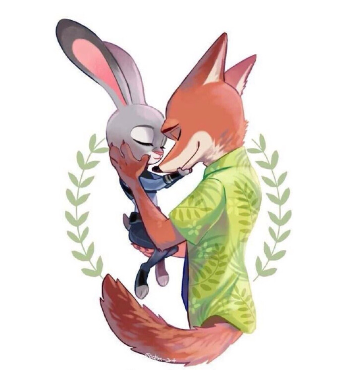 疯狂动物城# #zootopia# #nick# #judy# 狐兔cp,饭绘
